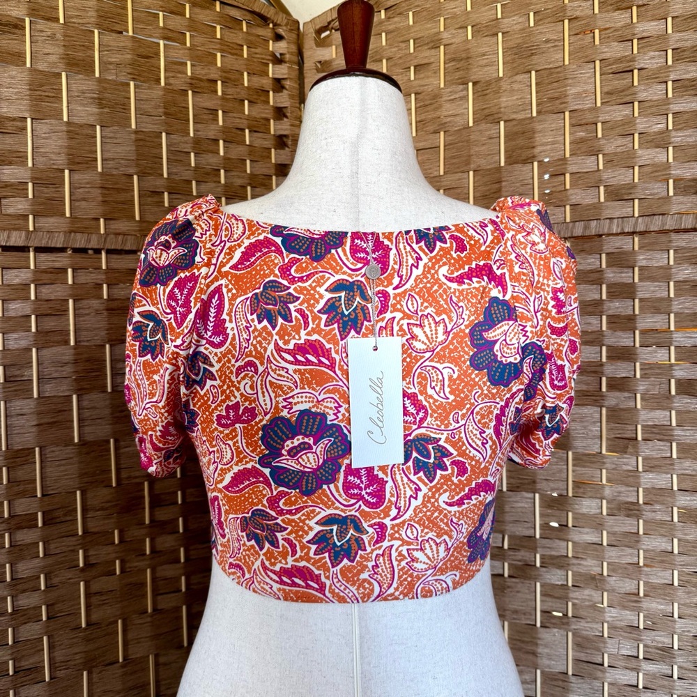 NWT Cleobella Maude puff sleeve swim top L - Picture 2 of 8